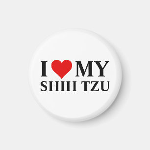 私は私のシーズー(犬)Tzuが大好き マグネット
