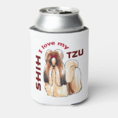 私は私のシーズー（犬）Tzuが大好き 缶クーラー (缶裏面)