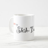 私は私のシーズー(犬)Tzuを愛します コーヒーマグカップ (正面左)