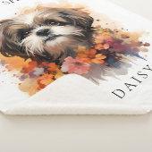 私は私のシーズー(犬)Tzuフローラドッグポートレート シェルパブランケット (3/4)