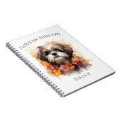私は私のシーズー(犬)Tzuフローラドッグポートレート ノートブック (右側)