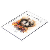 私は私のシーズー(犬)Tzuフローラドッグポートレート ノートブック (左側)