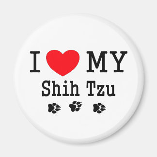 私は私のシーズー（犬）Tzu大好き！ マグネット