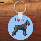 私は私のジャイアントシュナウザーが大好き キーホルダー (正面)