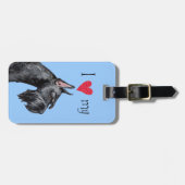 私は私のジャイアント・シュナウザーを愛します ラゲッジタグ (正面横)