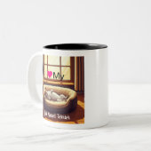 私は私のジャック・ラッセル・テリアが大好き ツートーンマグカップ (正面左)