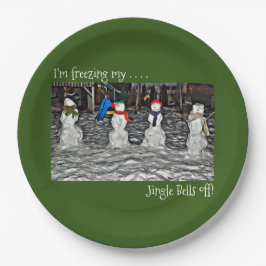 私は私のジャングルの鐘を凍らせている – 雪の人々 ペーパープレート