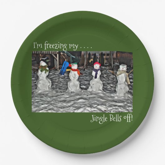 私は私のジャングルの鐘を凍らせている – 雪の人々 ペーパープレート (正面)