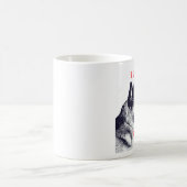 私は私のジャーマン・シェパードを愛します コーヒーマグカップ (中央)