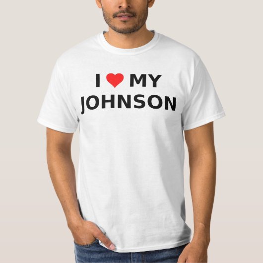 私は私のジョンソンを愛します Tシャツ (正面)