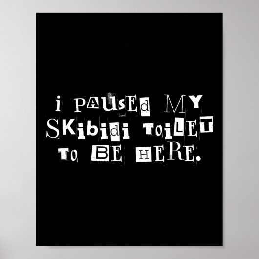 私は私のスキピディのトイレを一時停止ここにユニおもしろい ポスター (正面)