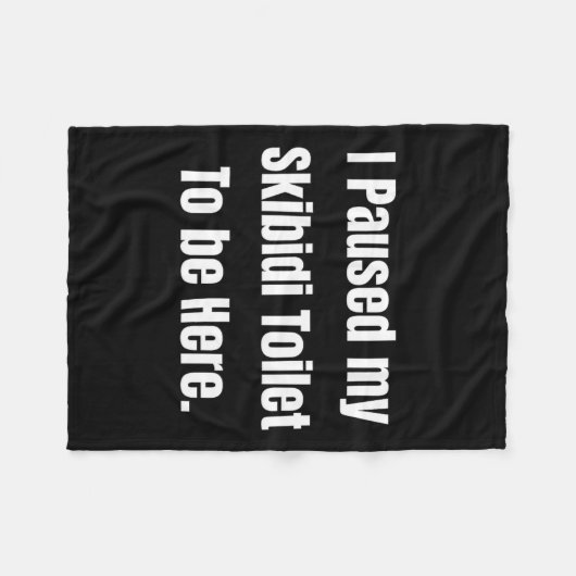 私は私のスキピディトイレを一時停止ここにUniソフトスタイル フリースブランケット (正面(横))