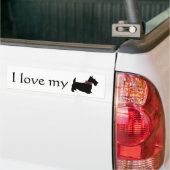 私は私のスコッチテリアのバンパーステッカーを愛します バンパーステッカー (トラック上)