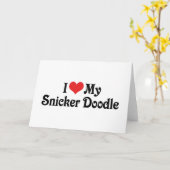 私は私のスナッカー・ドードルが大好き カード (黄色い花)