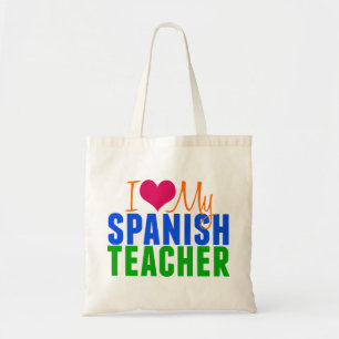 私は私のスペインのな先生を愛します トートバッグ