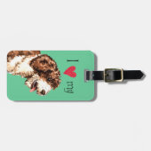 私は私のスペインのな水犬を愛します ラゲッジタグ (正面横)