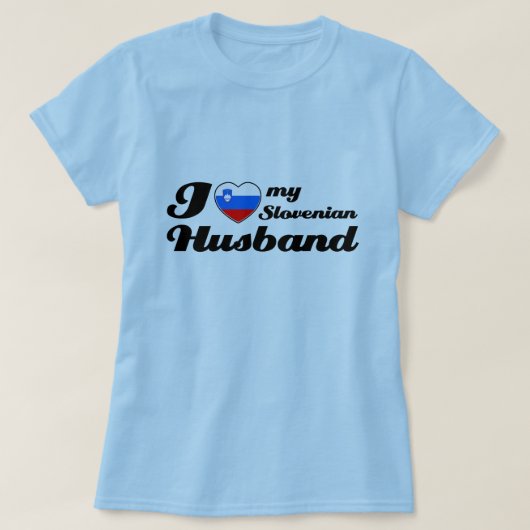 私は私のスロベニアの夫を愛します Tシャツ (デザイン正面)
