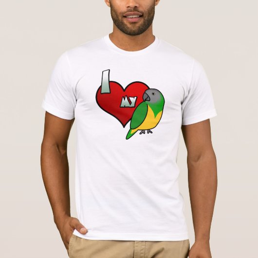 私は私のセネガルのオウムのTシャツを愛します Tシャツ (正面)