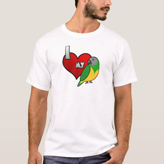 私は私のセネガルのオウムのTシャツを愛します Tシャツ (正面)