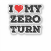 私は私のゼロターンパパギフトが大好き シール (正面)