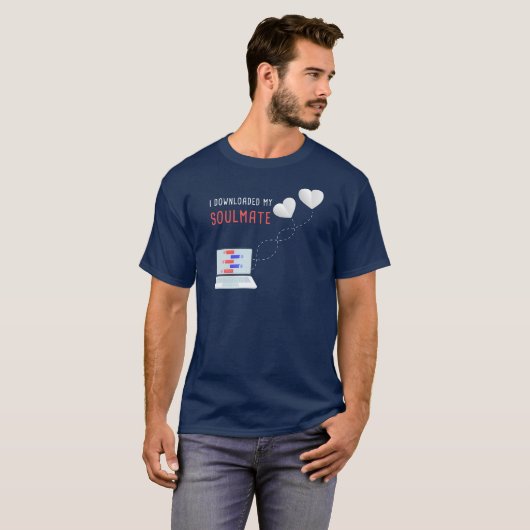 私は私のソウルメイトをダウンロード – Valentine Love Matching Tシャツ (正面フル)
