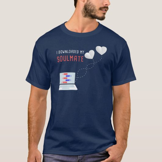 私は私のソウルメイトをダウンロード – Valentine Love Matching Tシャツ (正面)