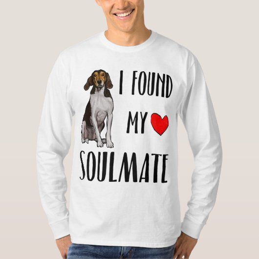 私は私のソウルメイトTreeing Walker Conhound Dog Lを見つけた Tシャツ (正面)