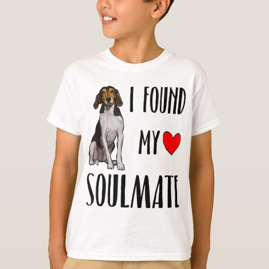 私は私のソウルメイトTreeing Walker Conhound Dog Lを見つけた Tシャツ (正面)
