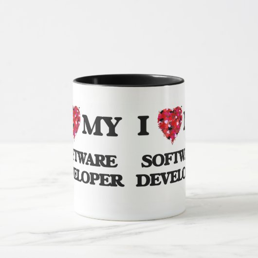 私は私のソフトウェア開発者を愛します マグカップ (中央)