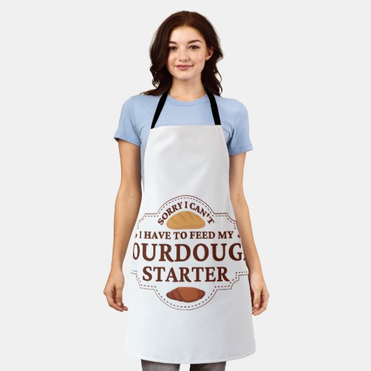 私は私のソース生地のスタータ食べ物を与えーにする必要がない エプロン (着用した状態)