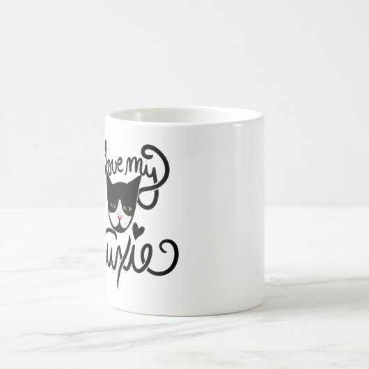 私は私のタキシーが大好き コーヒーマグカップ (中央)