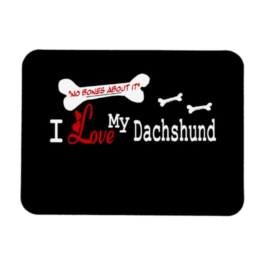 私は私のダシュント大好き マグネット (横)