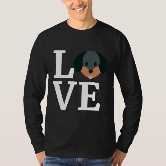 私は私のダックスシュントの男性を愛している Tシャツ (正面)