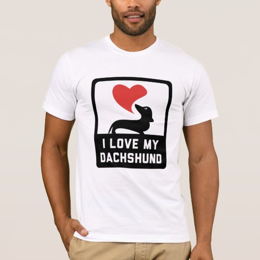 私は私のダックスフントが大好き Tシャツ (正面)
