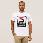 私は私のダックスフントが大好き Tシャツ (正面フル)