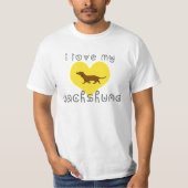 私は私のダックスフントが大好き Tシャツ (正面)