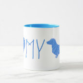 私は私のダックスフントのマグカップが大好き マグカップ (中央)