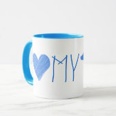 私は私のダックスフントのマグカップが大好き マグカップ (正面左)