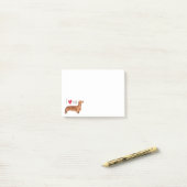 私は私のダックスフントを愛します ポストイット (デスク上)