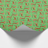 私は私のダックスフントを愛します ラッピングペーパー (角)