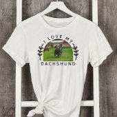 私は私のダックスフント犬の写真が大好き Tシャツ