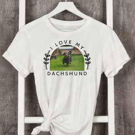 私は私のダックスフント犬の写真が大好き Tシャツ