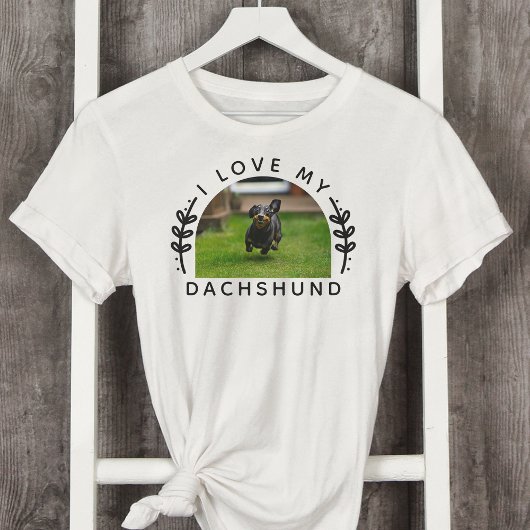 私は私のダックスフント犬の写真が大好き Tシャツ
