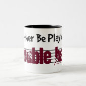 私は私のダブル遊ベースになりたい ツートーンマグカップ (中央)