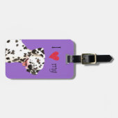 私は私のダルマチア人を愛します ラゲッジタグ (正面横)