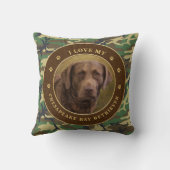 私は私のチェサピーク湾レトリエバーカンモピロー大好き クッション (裏面)