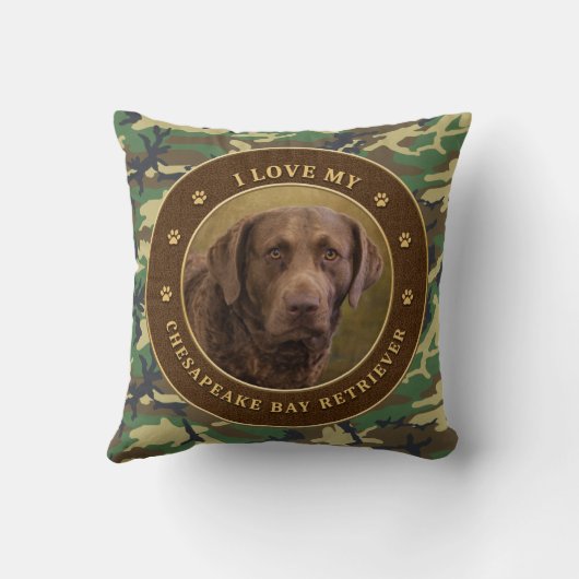 私は私のチェサピーク湾レトリエバーカンモピロー大好き クッション (裏面)
