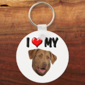 私は私のチェサピーク湾レトリバーが大好き キーホルダー (正面)