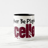 私は私のチェロ遊になりたい ツートーンマグカップ (中央)