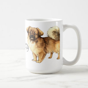 私は私のチベット語スパニエル犬 コーヒーマグカップ